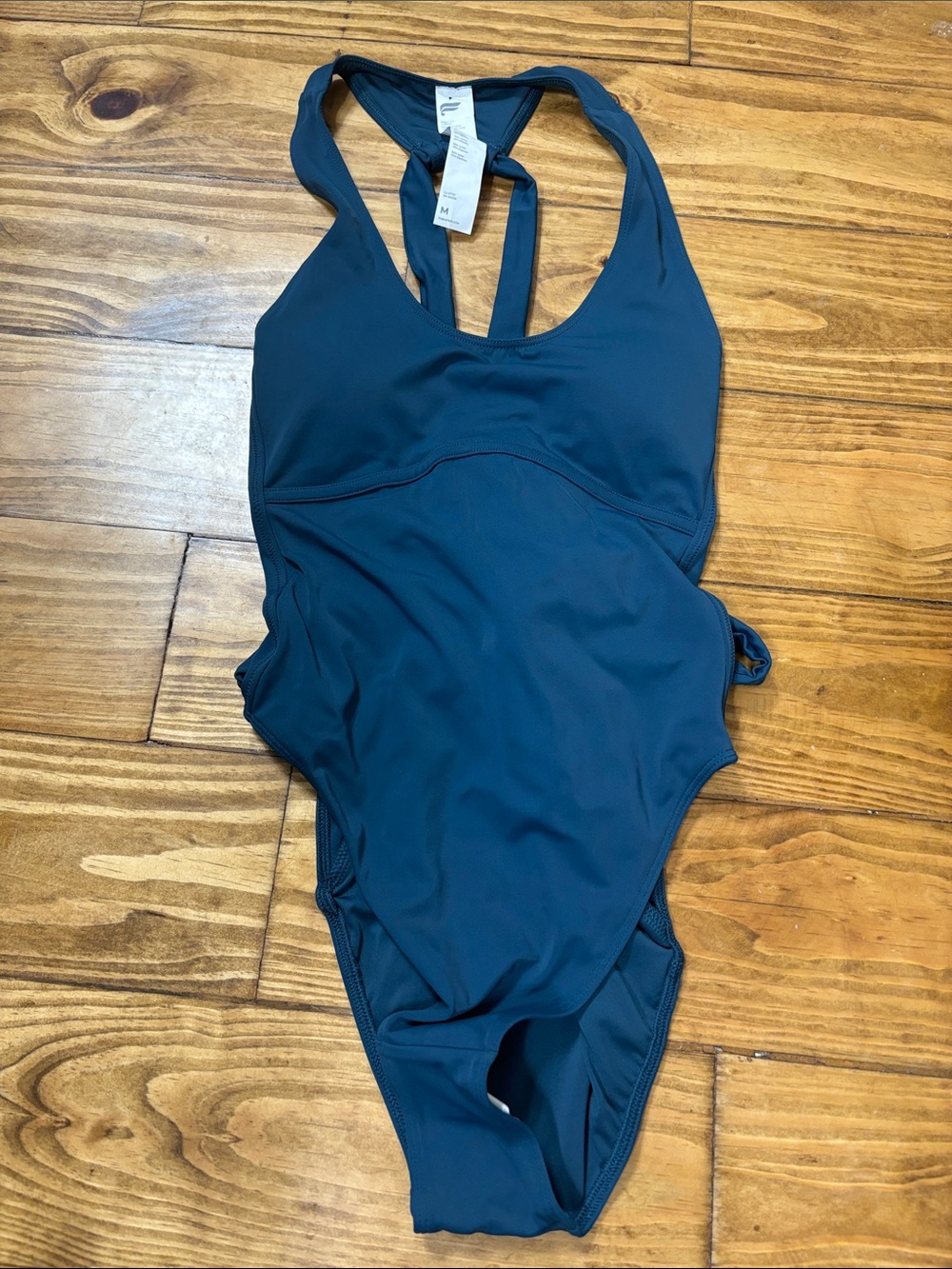 New w/o Tags Fabletics Size Medium One Piece Bathing Suit in Dark Teal Color